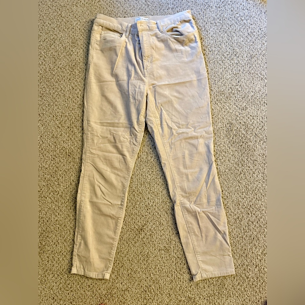 LOFT Light Tan Curvy Corduroy Trousers Sz12